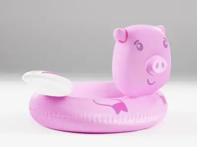 Set of 10 Inflatable Animals - LOWPOLY Low-poly 3D model