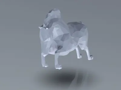 LOW POLY JUMPING HORSE 3D model