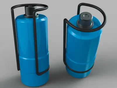 Sci-fi high poly barrels set 3D model
