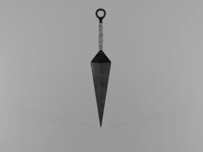 Kunai ninja weapon Low-poly 3D model