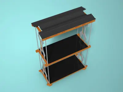 Warehouse Shelfs Free low-poly 3D model