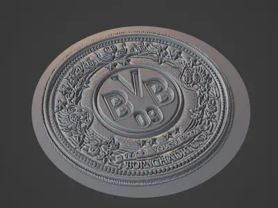 Borussia Dortmund Football Medallion 3D print model purchase