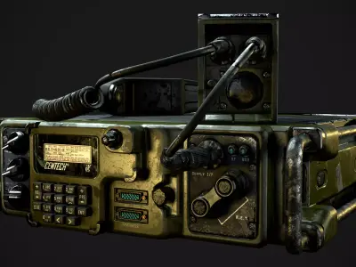 Military Radio Model Low-poly 3D model