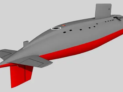 SSK Kilo class Low-poly 3D model