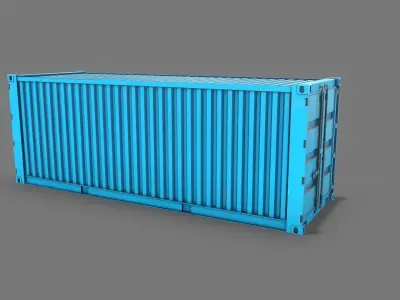 Container Real-Time Low-poly 3D model