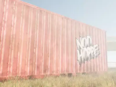 Apocalyptic Shipping Container 3D model