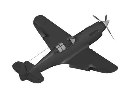 Curtiss P-40 Warhawk 3D model get