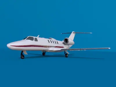 Cessna citation cj4 private jet 3D model