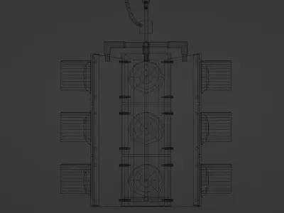  traffic light Low-poly 3D model