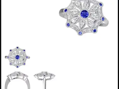 JCD Format  Antique wedding rings for sale jewelry files 3D print model