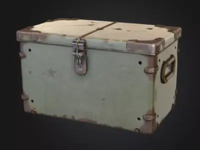 Weathered Military Ammunition Box Low-poly 3D model