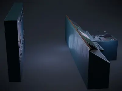 Ship control panel Low-poly 3D model