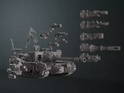 Traitor medium tank 3D print model