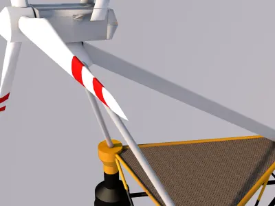 Offshore Floating Wind Turbine 3D model