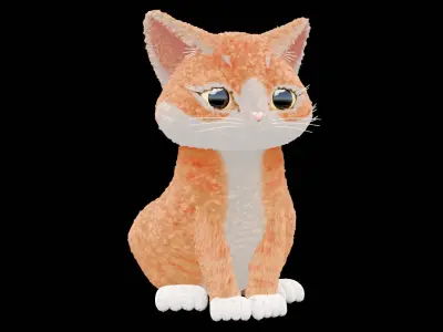 Cat sitting Free 3D model