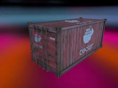 Docker Container 3D model