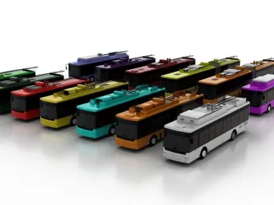 Trolleybus Bogdan T501-901 Serial Line Low 3D Model Pack