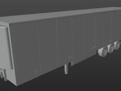 Pre supported H0 1 87 scale refrigerated trailer proxy 3D print model