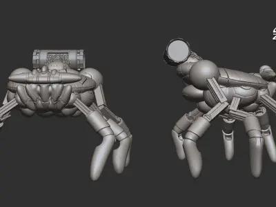 SciFi-Mech Magnet Pull No UVs - Ztool for Zbrush 3D model