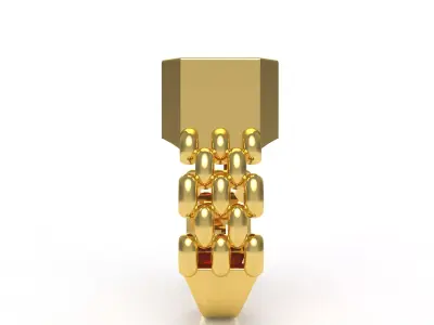 Emerald Garnet Ring 3D print model