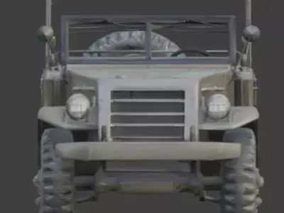 WWII Half-Track Troop Carrier 3D Model Low-poly 3D model