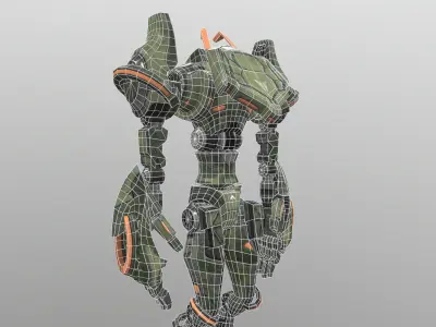 Robot futuristic in game halo Free low-poly 3D model