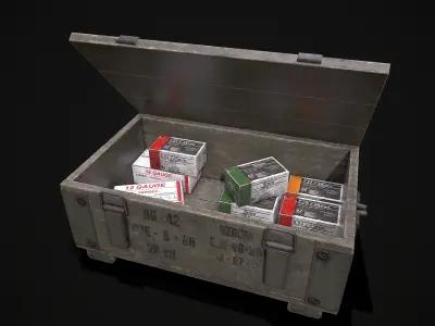 AMMO BOX Low-poly 3D model get
