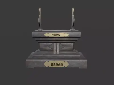 Sword Stand V2 Low-poly 3D model