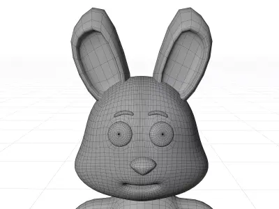 3D model of a cartoon rabbit 3D model