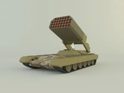 Heavy Multiple Rocket Launcher Soviet v1 3D model