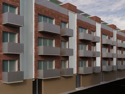 Apartment complex 3D model