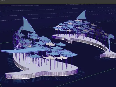 ocean  whale  exhibition 3D model