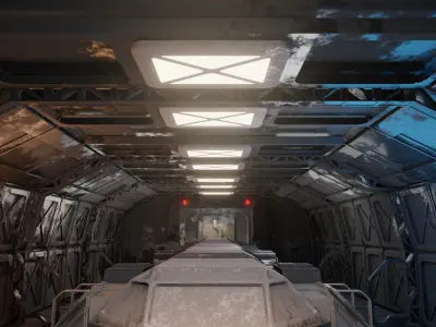 Computer hub and data center 3D model