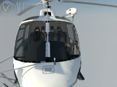Helicopter flying in sky Free low-poly 3D model