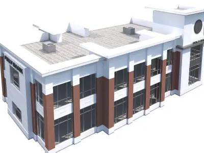 Commercial Building-022 Office Building 3D model