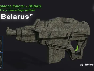 Belarus - Army Camouflage Pattern - SBSAR Material  3D model