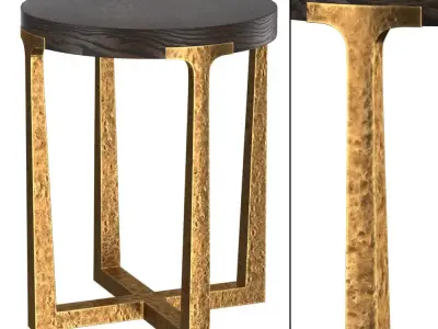T-BRACE ROUND SIDE TABLE 3D model