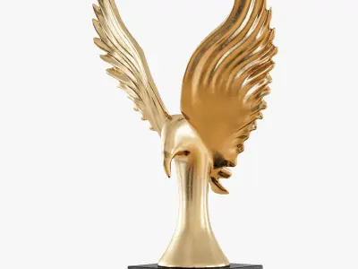 Figurine Gold Eagle Wing 3D model