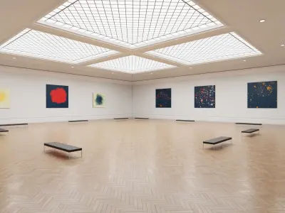Art Museum Gallery Interior 12 Low-poly 3D model