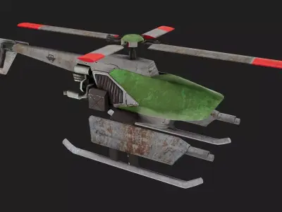 Viper-X Tactical Combat Drone 3D Model  Military UAV Helicopter Low-poly 3D model