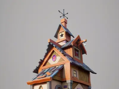 Christmas House Low-poly 3D model buy