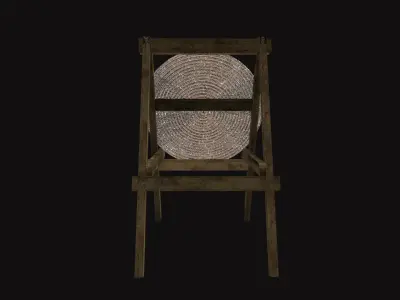 Medieval Archery Target Low-poly 3D model