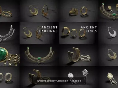Ancient Jewelry Collection 3D Model Pack