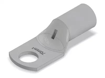Copper tubular terminal 70mm 3D model