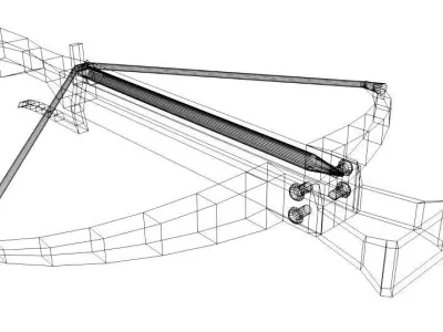 Crossbow - Medieval Type 1 3D model