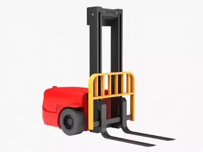 Robot Forklift Low-poly 3D model