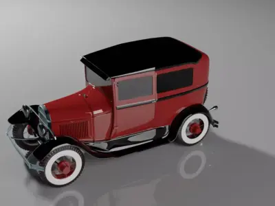 Retro car Free 3D model