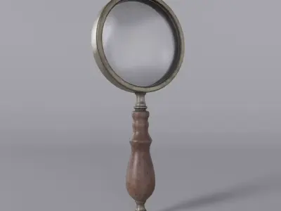 Vintage Magnifying Glass  Low-poly 3D model