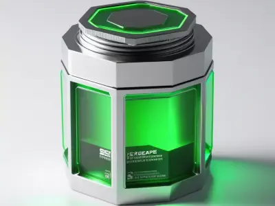 SciFi Hexagonal Energy Container 3D model