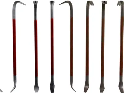 Crowbar V1 Low-poly 3D model